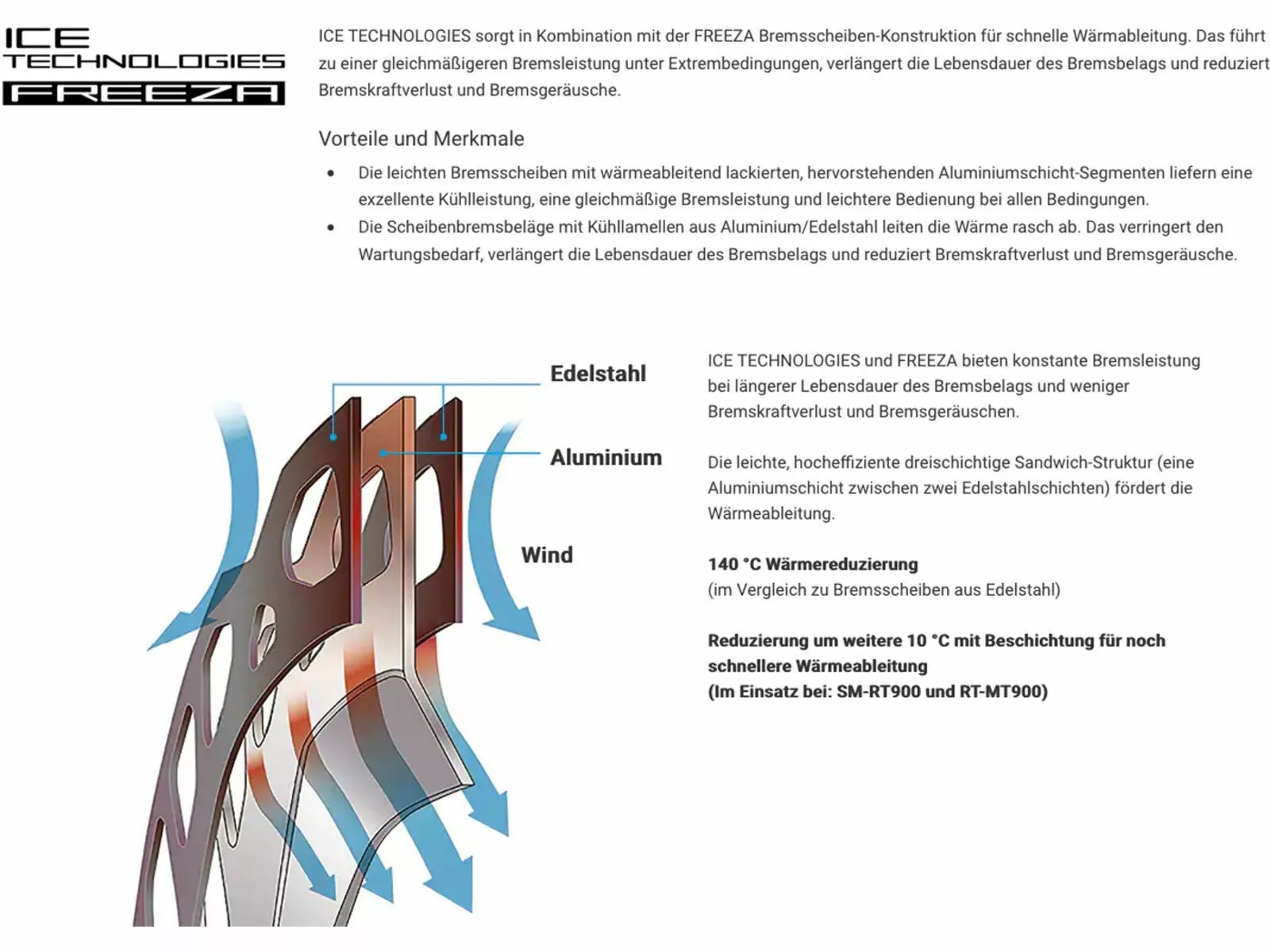 Shimano XTR RT-MT900 Bremsscheibe Ice-Tech Freeza Center Lock - 140 Mm 4 Shimano XTR RT-MT900 Bremsscheibe Ice-Tech Freeza Center Lock - 140 Mm – Bild 2