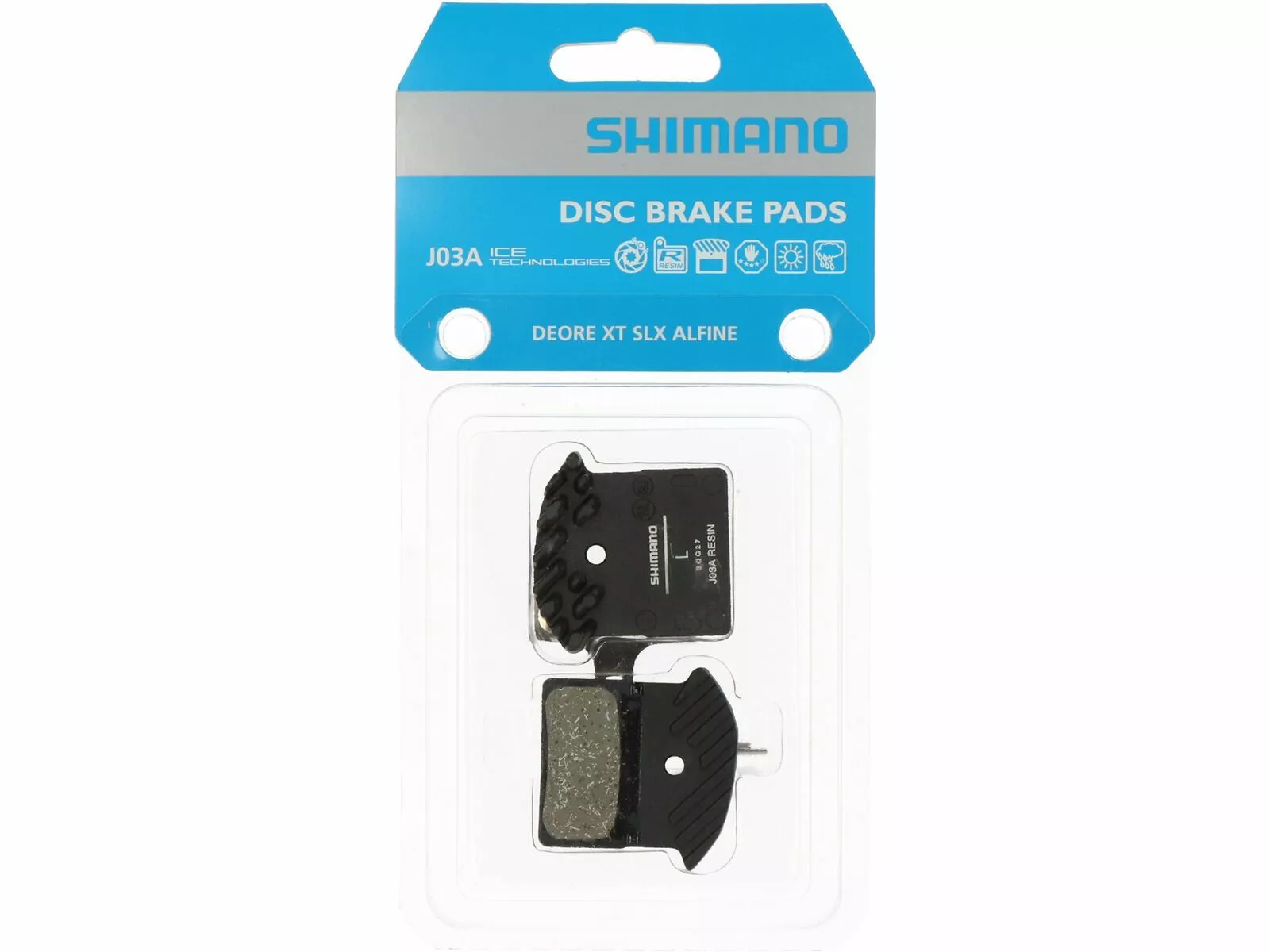 Shimano J03A-RF Kunstharz Scheibenbremsbelag Mit Kühllamellen 4 Shimano J03A-RF Kunstharz Scheibenbremsbelag Mit Kühllamellen – Bild 2