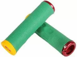 ODI F-1 Series Dread Lock 2.1 Lock-On Grips Tinker Juarez Signature, Rasta/red