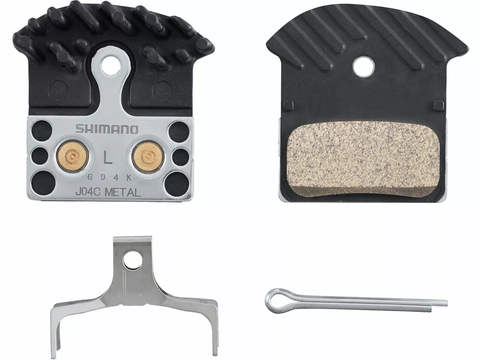 Shimano J04C-MF Metall Scheibenbremsbelag Mit Kühllamellen 3 Shimano J04C-MF Metall Scheibenbremsbelag Mit Kühllamellen